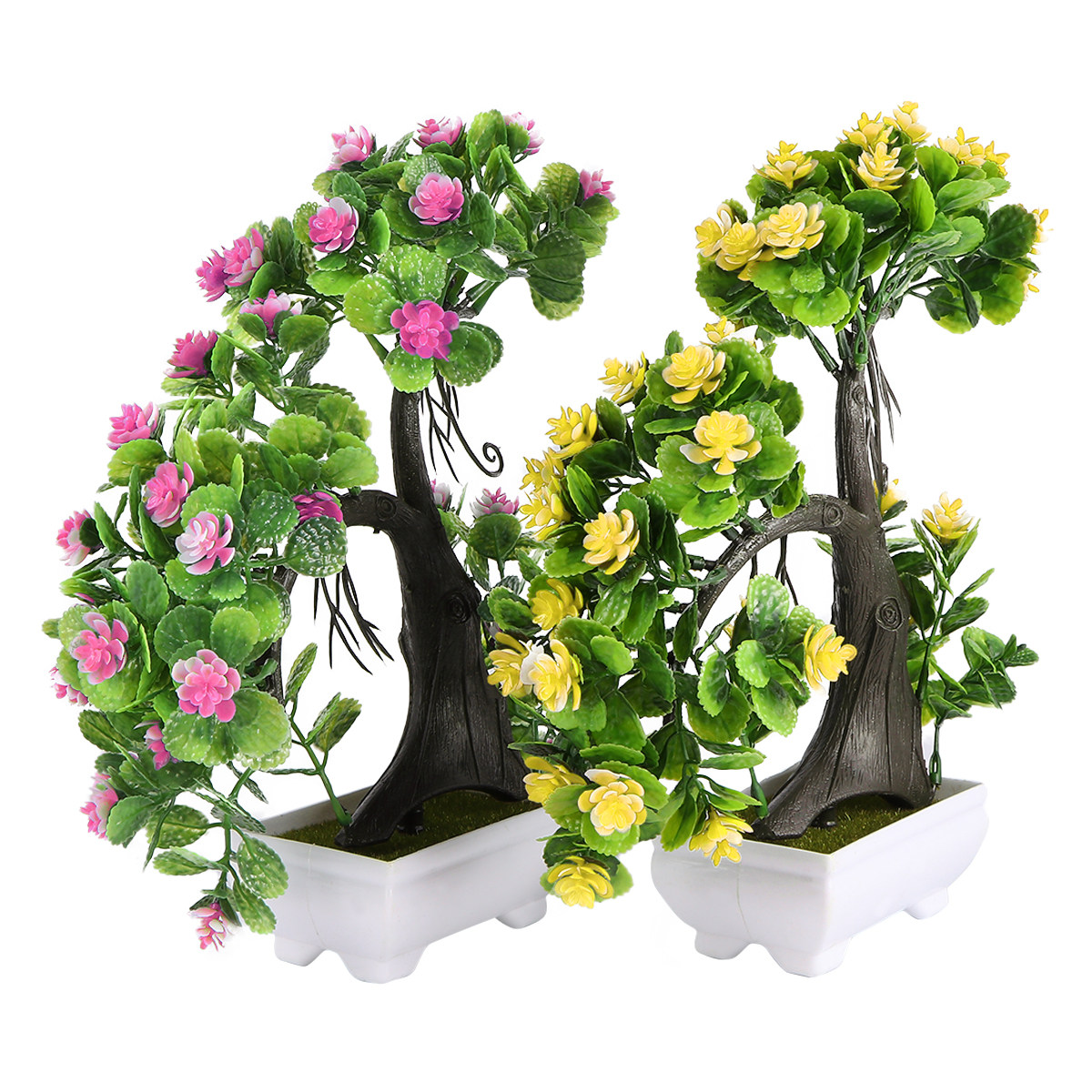 Bonsai Garden Restaurant - 2Pcs Bonsai Simulasi Realistis, Tanaman Plastik