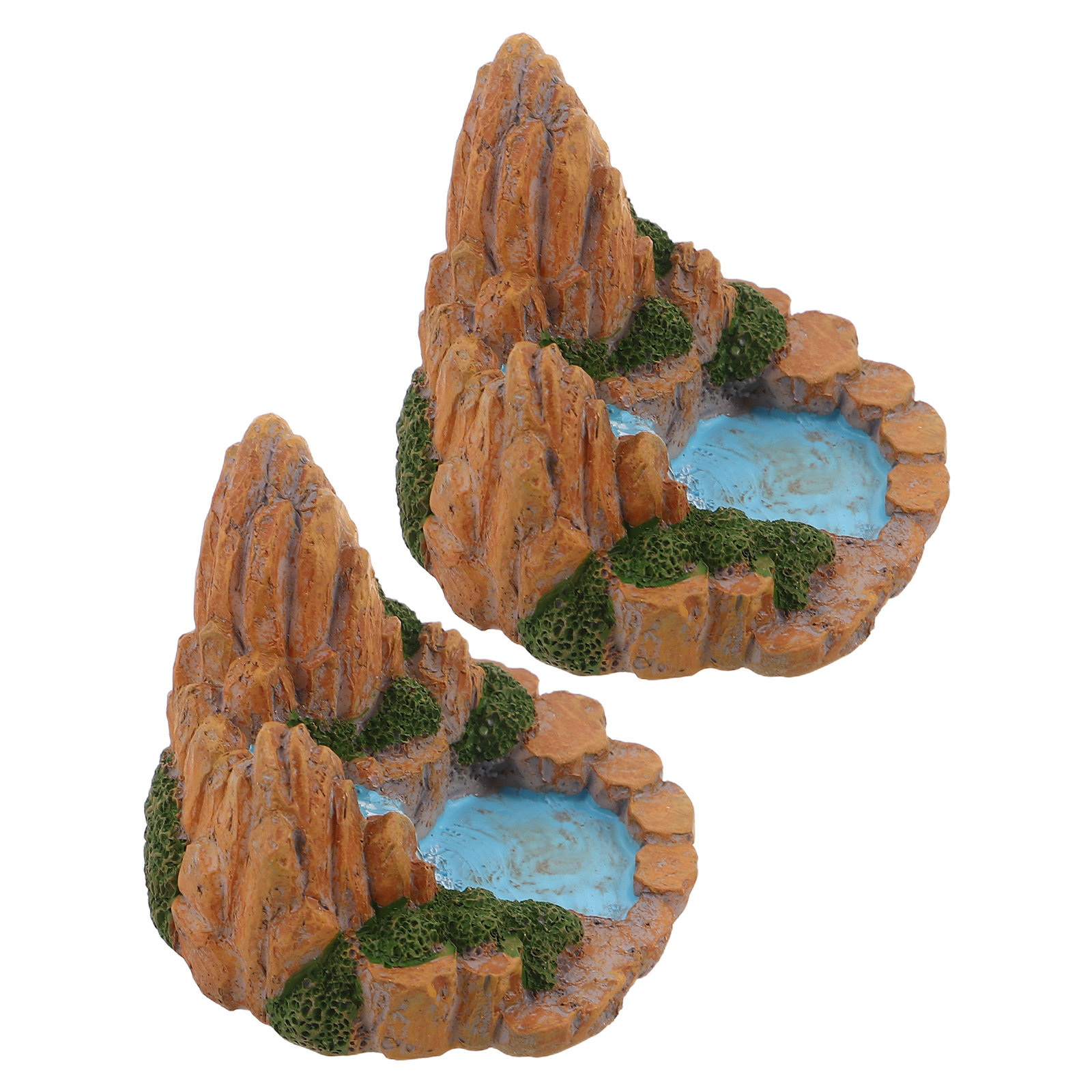 Bonsai Garden With Pond - 2 Buah Miniatur Batu Hias Resin