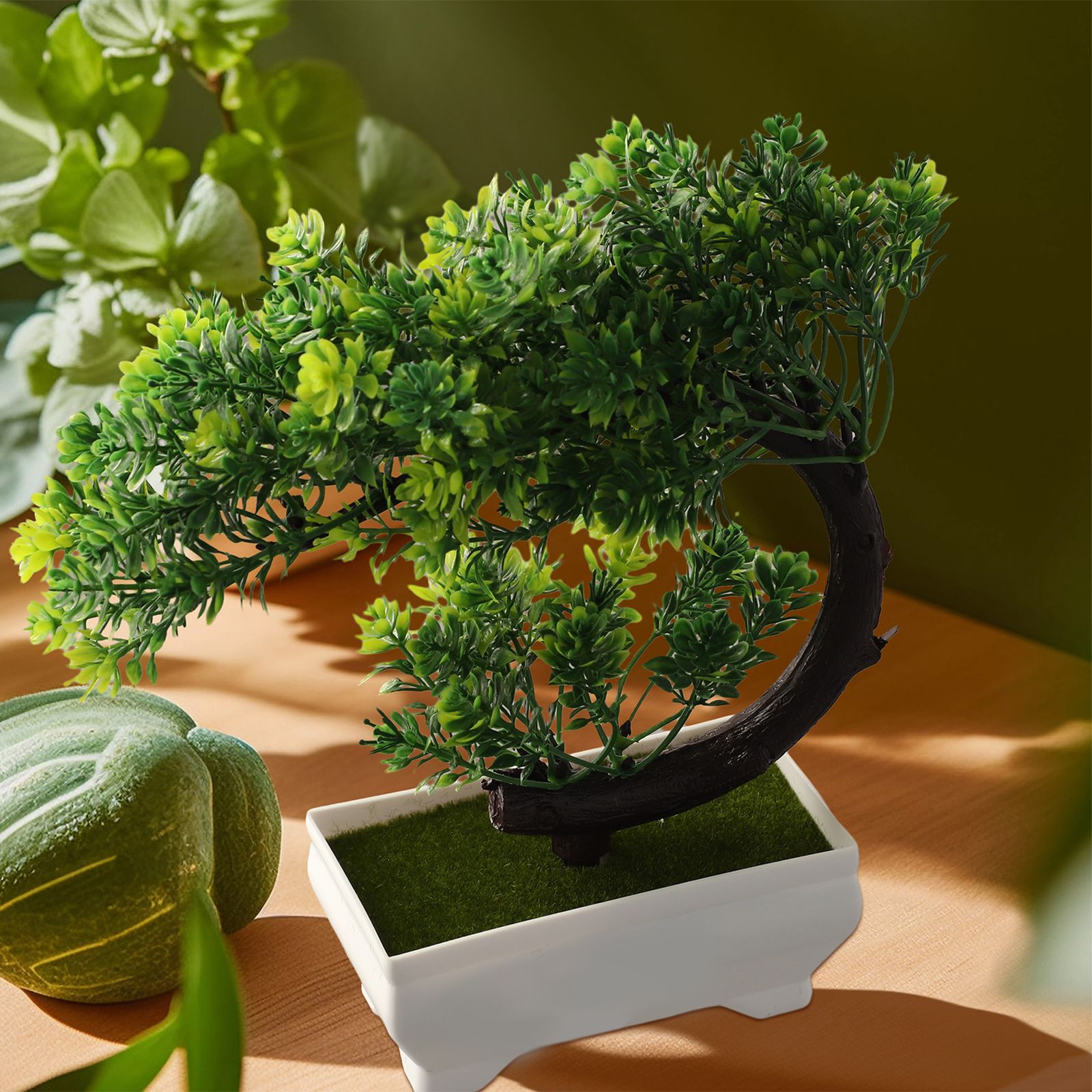 Bonsai Garden Desk - Ornamen bonsai dalam pot plastik untuk
