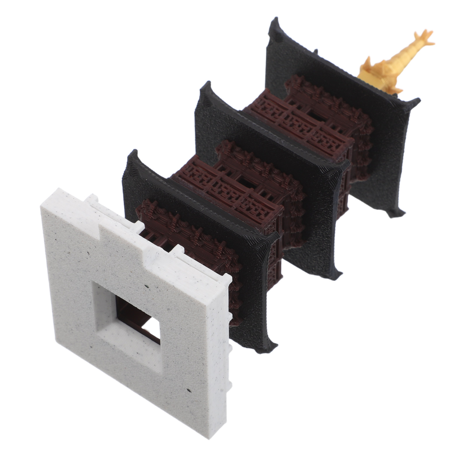 Bonsai Garden Set Up - Patung Pagoda Cina Miniatur Menara 3