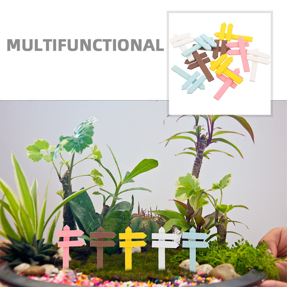 20 Buah Tiang Tanda Mini Kayu  - Bonsai Garden Set Up ulasan dan harga
