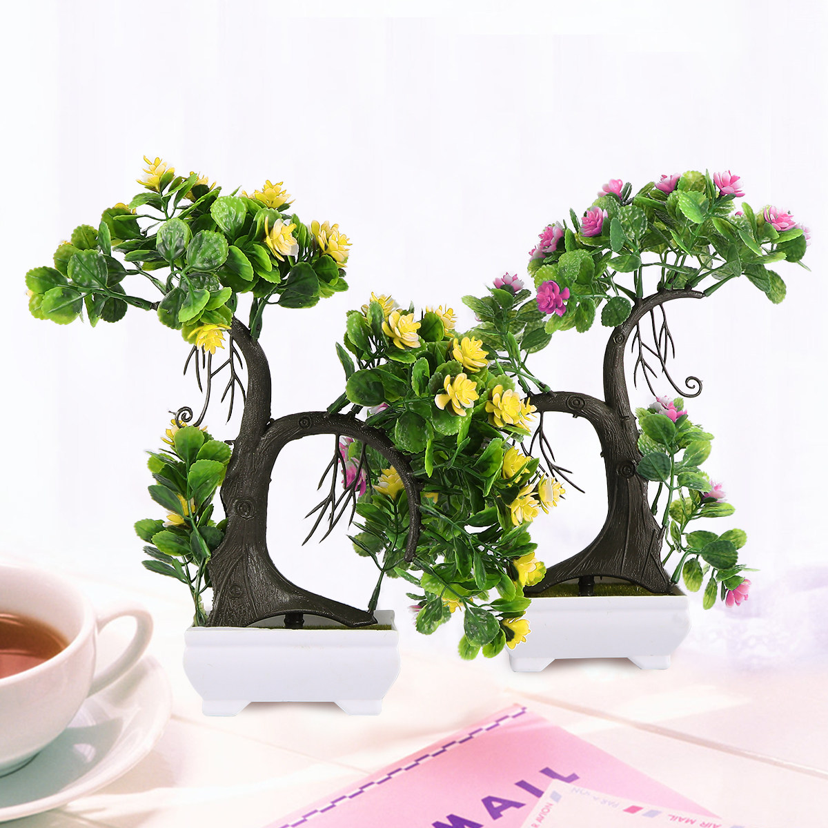 2Pcs Bonsai Simulasi Realistis - Bonsai Garden Restaurant ulasan dan harga