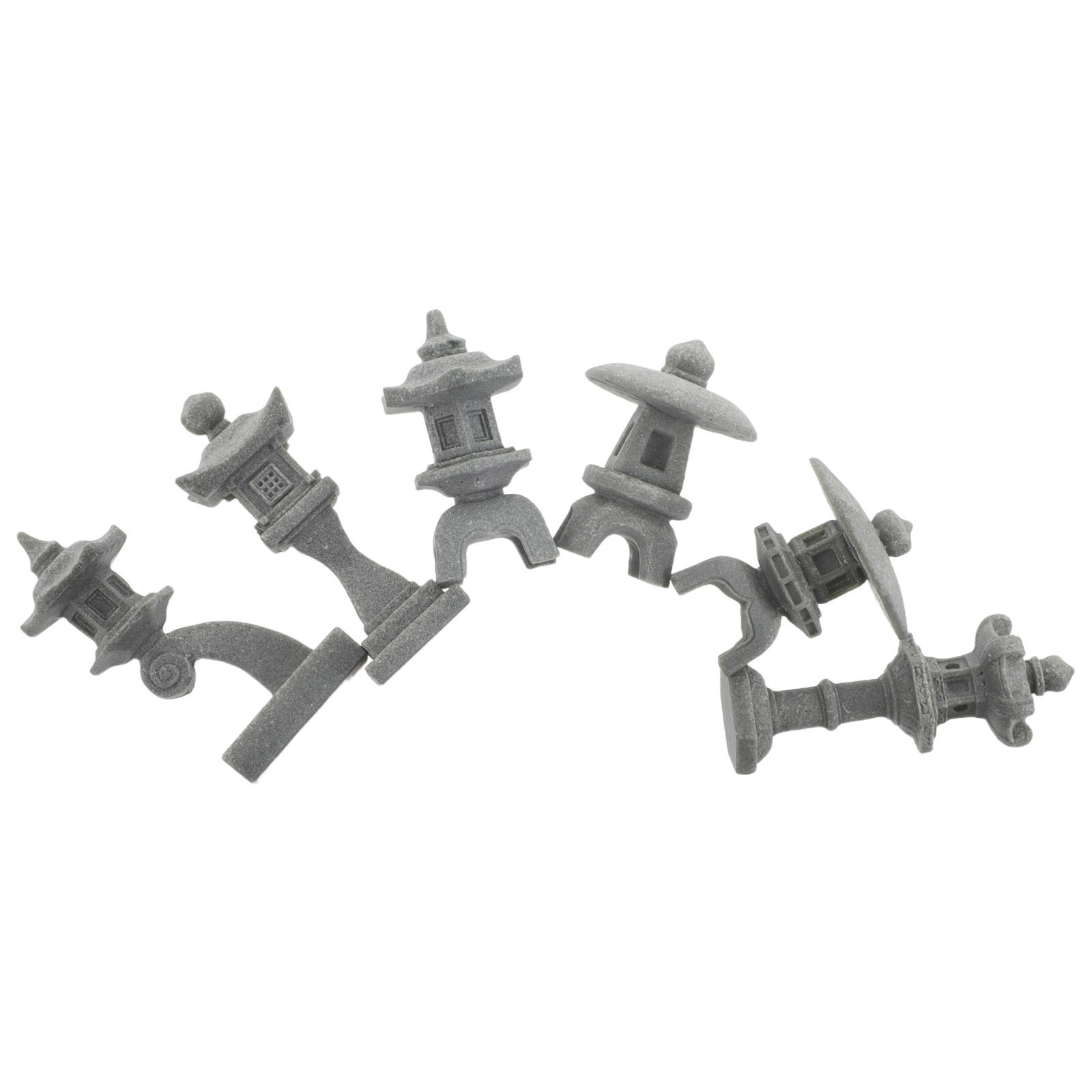 6Pcs Set Patung Lentera Menara - Bonsai Zen Garden Set ulasan dan harga