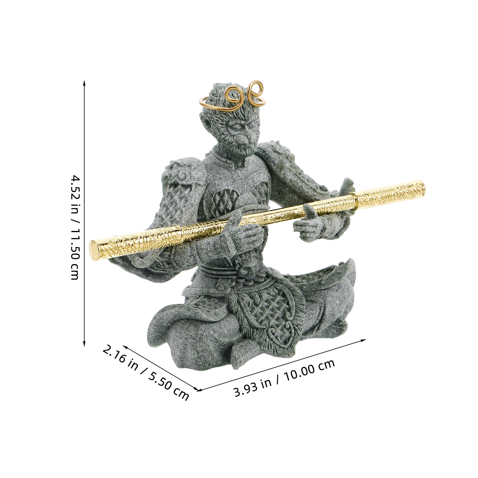 Patung Wukong dari Batu Pasir  - Bonsai Garden Desk ulasan dan harga