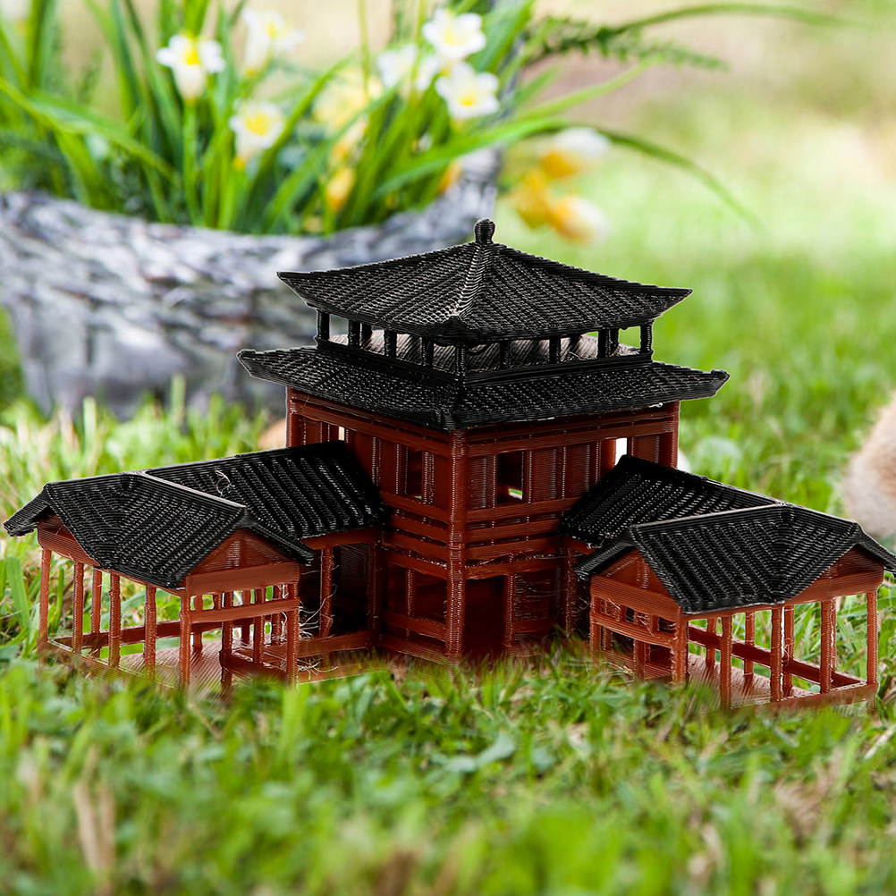 Patung Menara Pagoda Miniatur  - Bonsai Garden Set Up ulasan dan harga