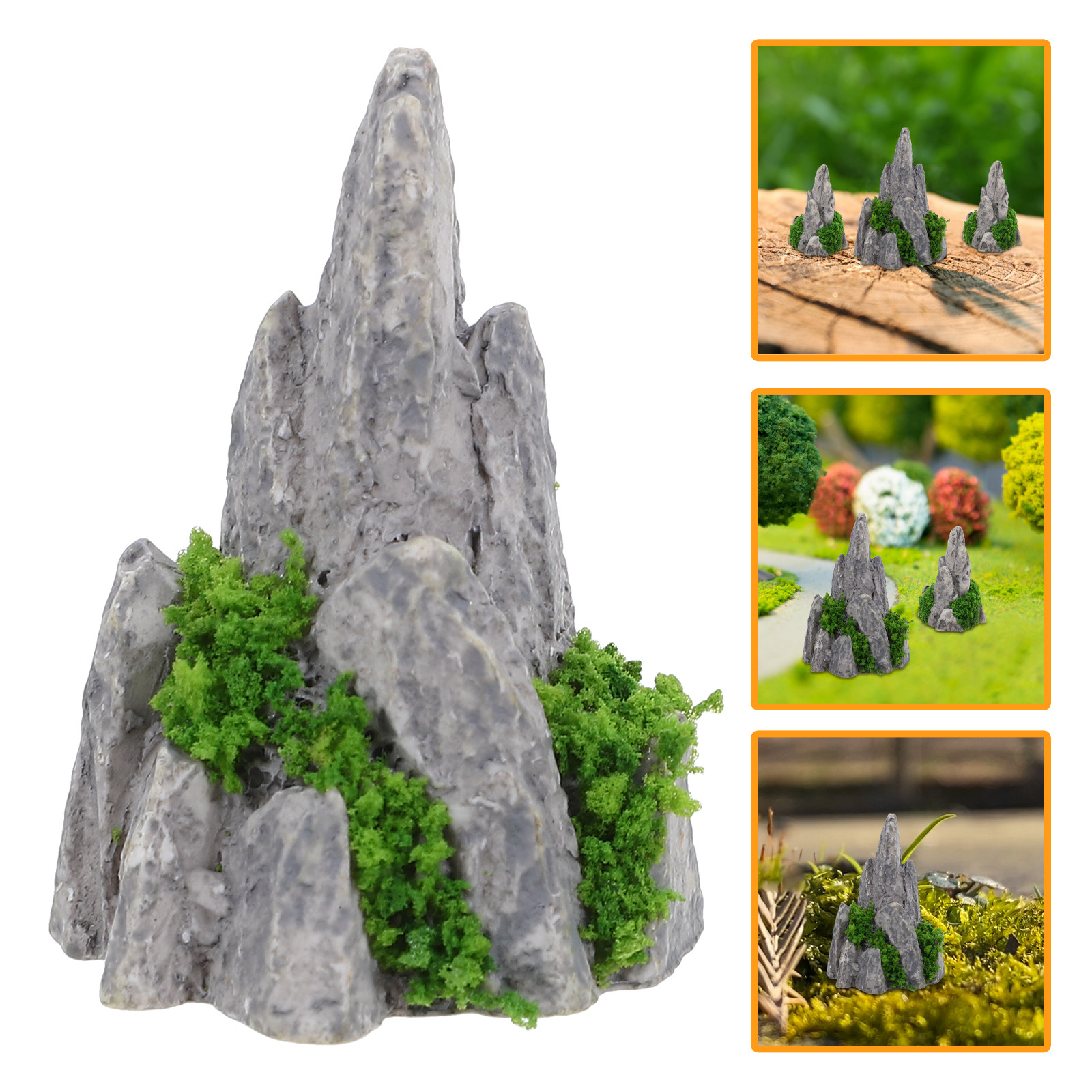 8Pcs Ornamen Batu Mini Resin u - Bonsai Garden Desk ulasan dan harga
