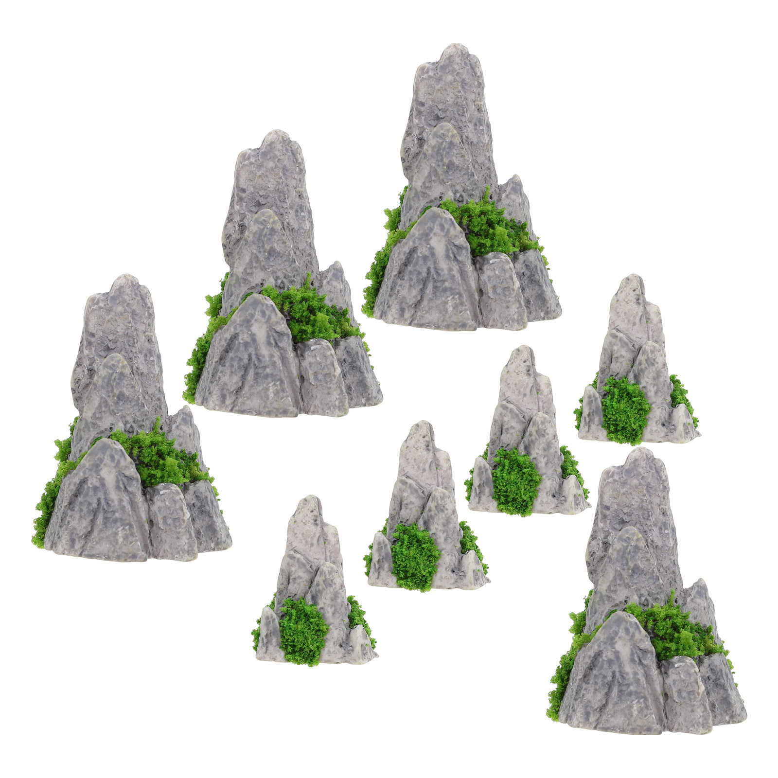8Pcs Ornamen Batu Mini Resin u - Bonsai Garden Desk ulasan dan harga
