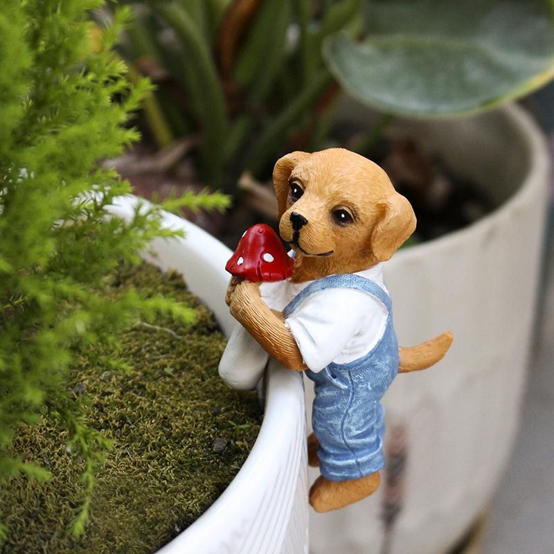 Figurine Anjing Gantung Lucu,  - Bonsai Garden Decor ulasan dan harga